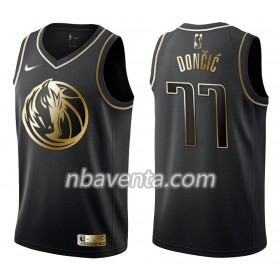 Camiseta Hombre Dallas Mavericks Luka Doncic Nike Negro Golden Edition Swingman